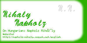 mihaly napholz business card